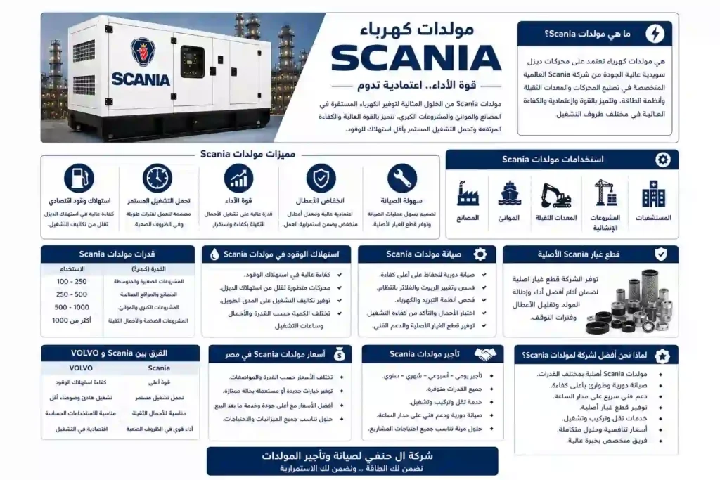 لماذا نحن أفضل شركة لمولدات Scania؟